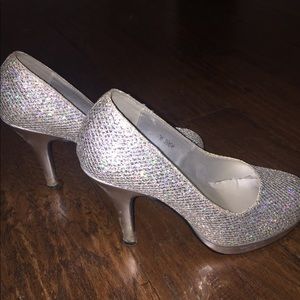 Silver Shiny Heels